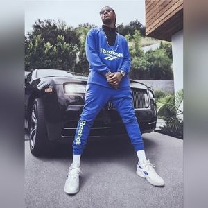 Reebok Classic Vector2 pc Sweat Suit French Terry CruCo Blue RARE